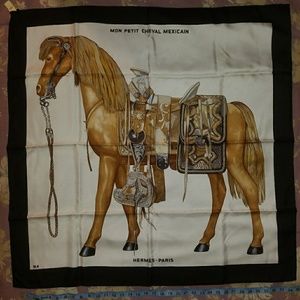 Hermes Carre 90 Mon Petit Cheval Mexicain Écharpe